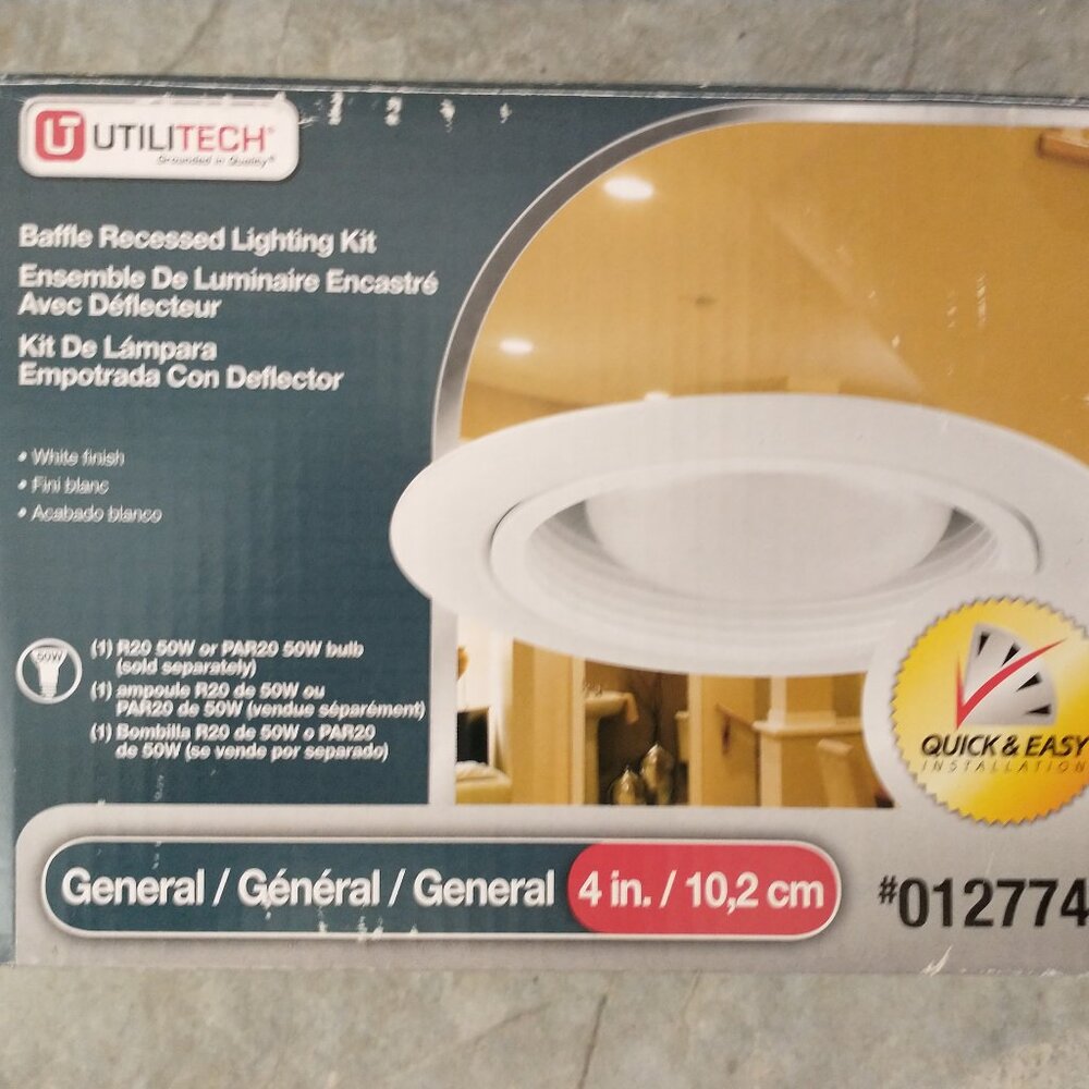 NWT Utilitech Baffle Recessed Lighting Kits - 3 lights